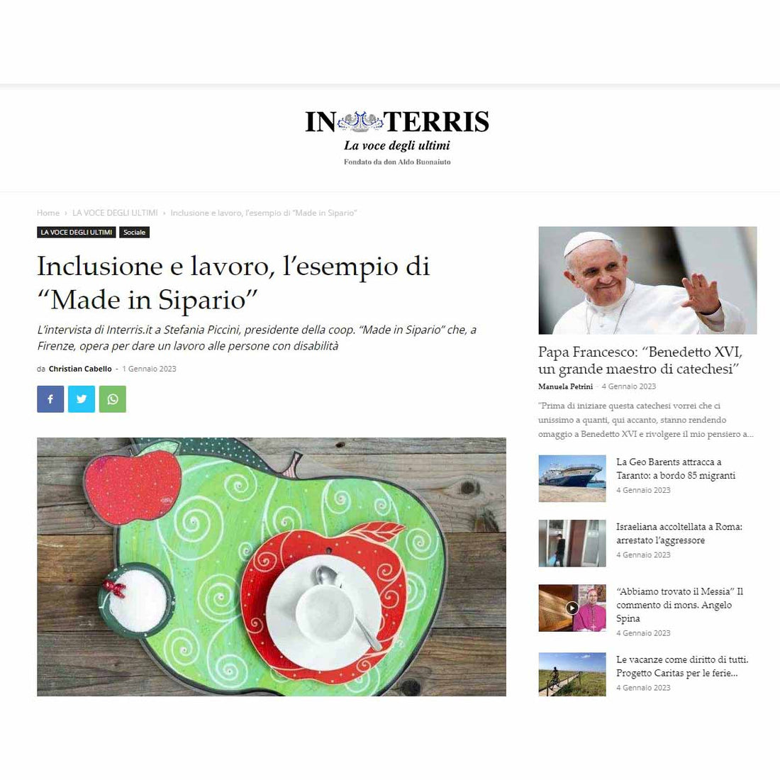 Interris parla di noi